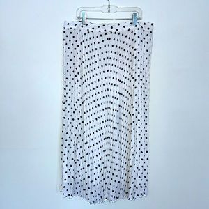 The Limited Black and White Polka Dot Midi Skirt